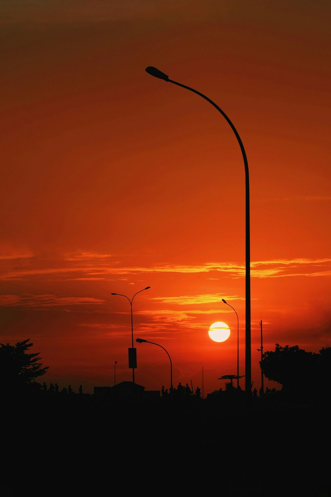Sunset over an Abuja street