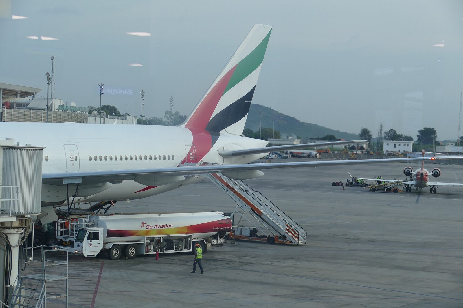 Aircraft on the apron at Nnamdi Azikiwe International Airport