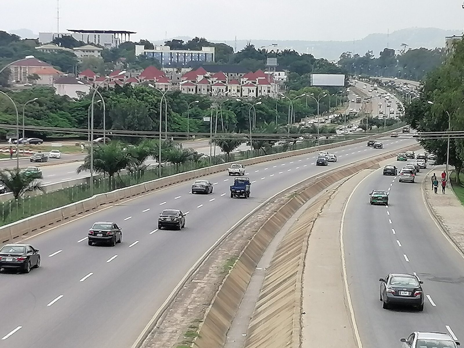 Highway with traffic in Abuja